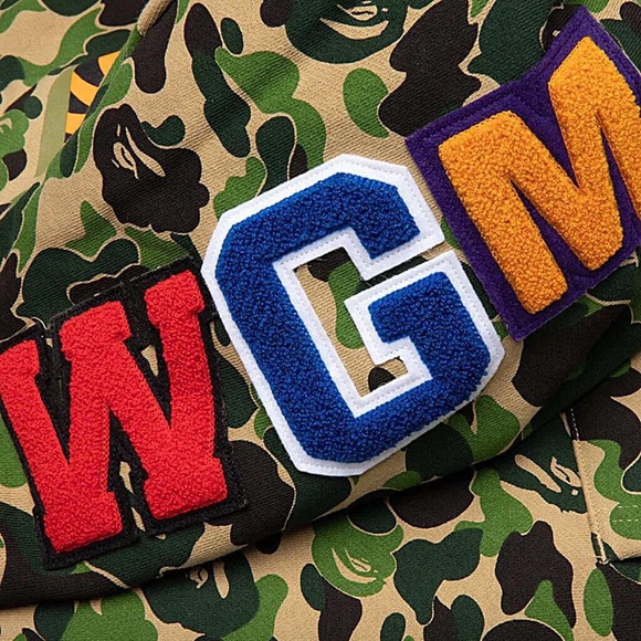 A Bathing Ape Big ABC Camo Green Shark Full Zip Hoodie. - Picture 3 of 5